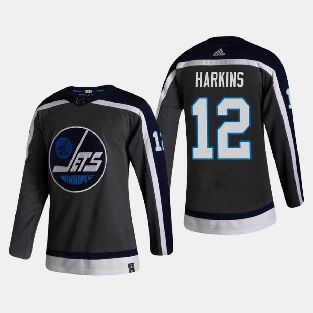 Women's Winnipeg Jets Jansen Harkins #12 2021 Season Reverse Retro Authentic Pro Special Edition Gray Jersey