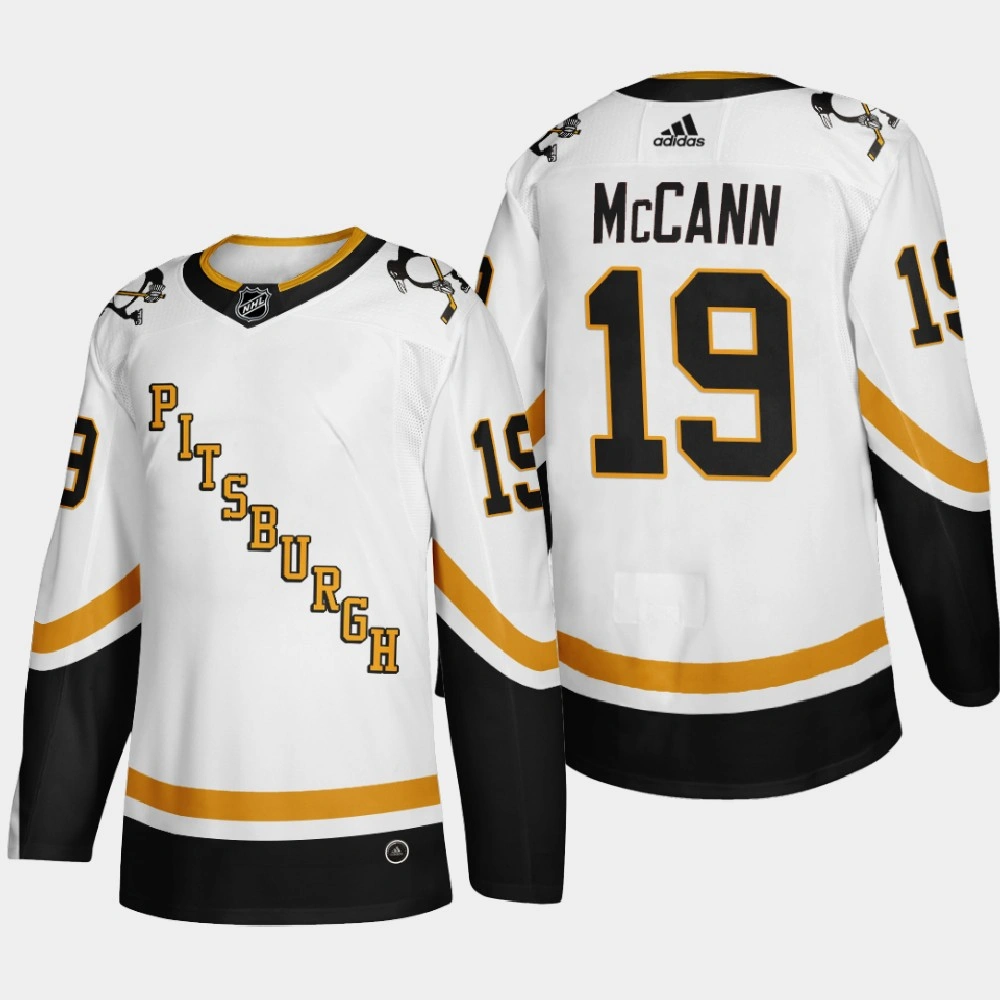 Men Pittsburgh Penguins Jared McCann #19 2021 Season Reverse Retro Fourth Authentic White Jersey Men Pittsburgh Penguins Jared McCann #19 2021 Season Reverse Retro Fourth Authentic White Jersey