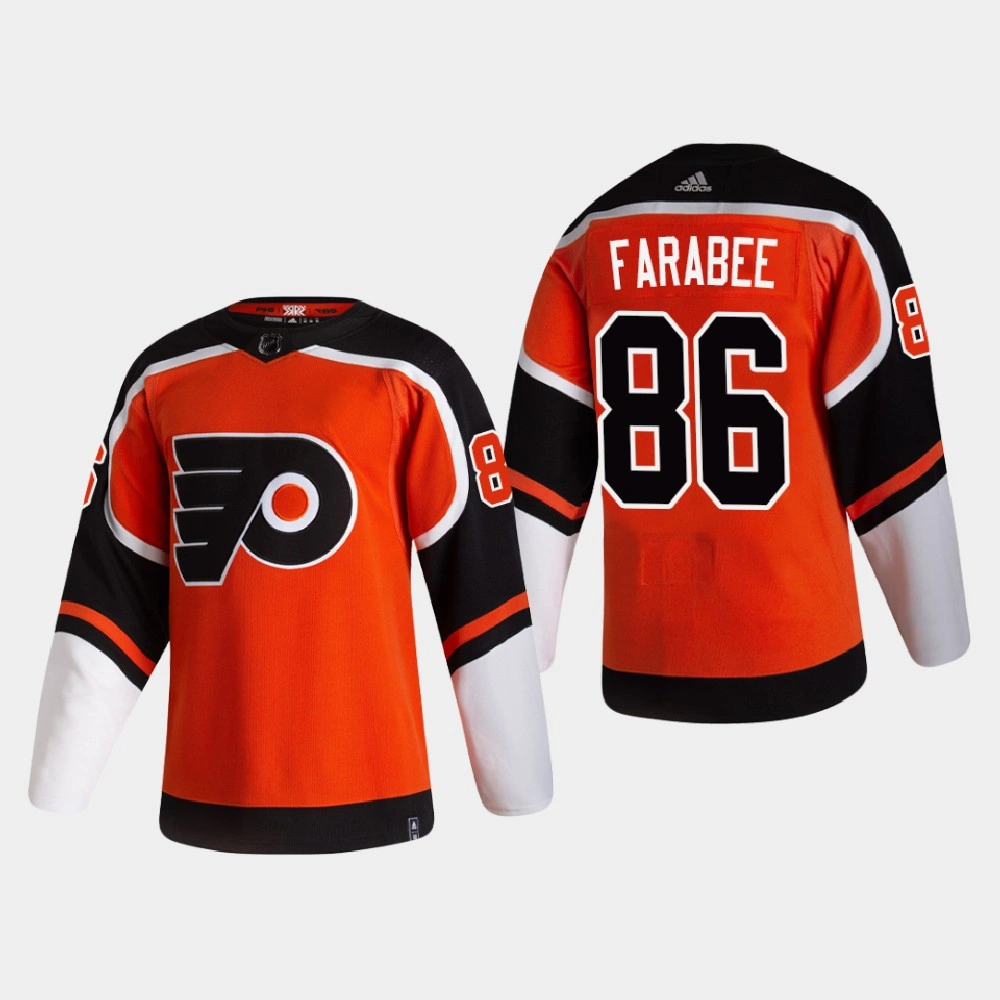 Men's Philadelphia Flyers Joel Farabee #86 2021 Season Reverse Retro Authentic Pro Special Edition Orange Jersey