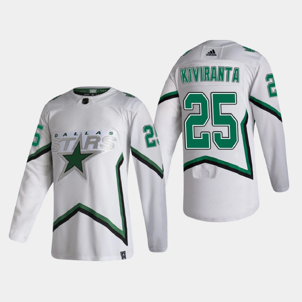 Women's Dallas Stars Joel Kiviranta #25 2021 Season Reverse Retro Authentic White Jersey
