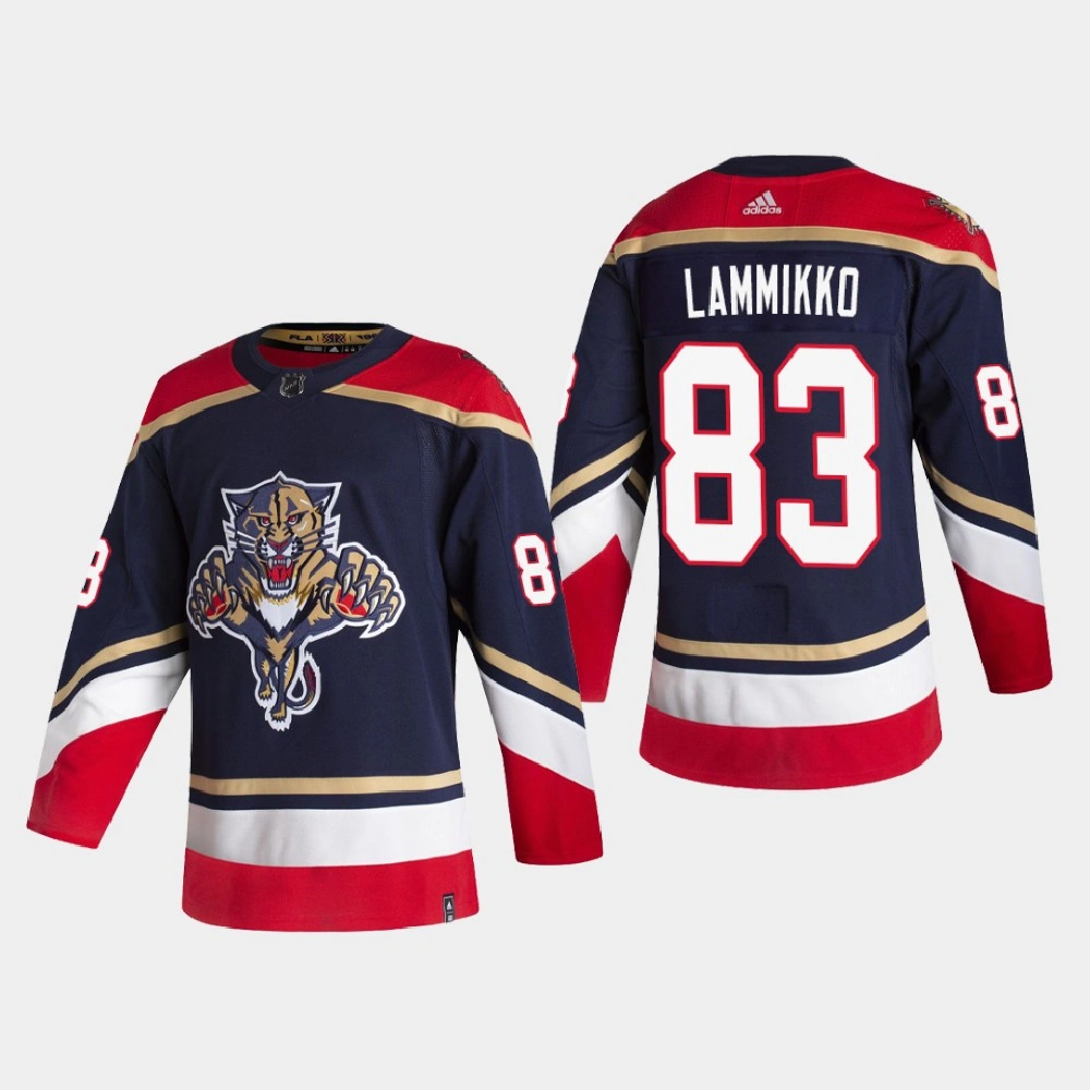 Men's Florida Panthers Juho Lammikko #83 2021 Season Reverse Retro Authentic Pro Special Edition Navy Jersey