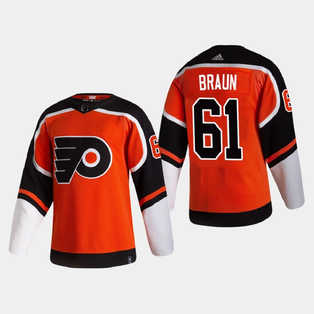Women's Philadelphia Flyers Justin Braun #61 2021 Season Reverse Retro Authentic Pro Special Edition Orange Jersey Women's Philadelphia Flyers Justin Braun #61 2021 Season Reverse Retro Authentic Pro Special Edition Orange Jersey