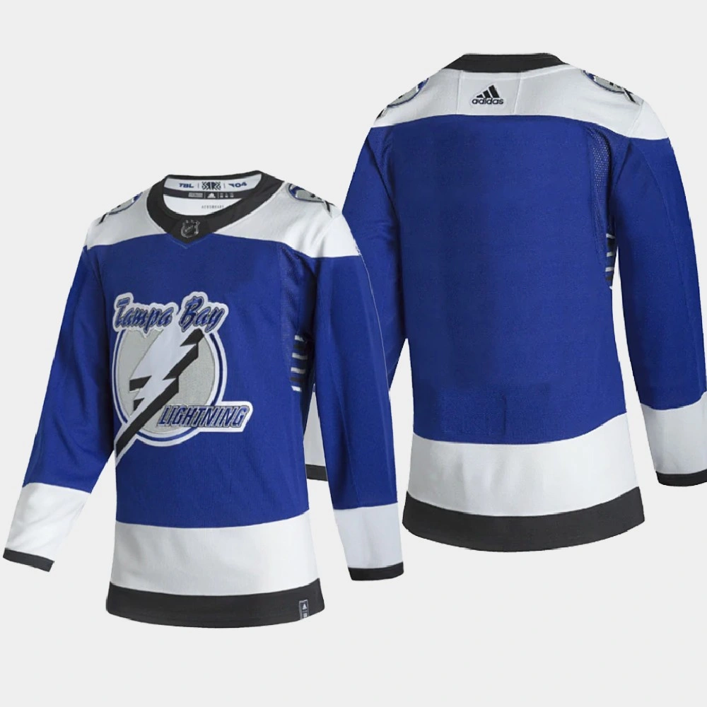 Men Tampa Bay Lightning 2021 Season Reverse Retro Special Edition Authentic Blue Jersey Men Tampa Bay Lightning 2021 Season Reverse Retro Special Edition Authentic Blue Jersey