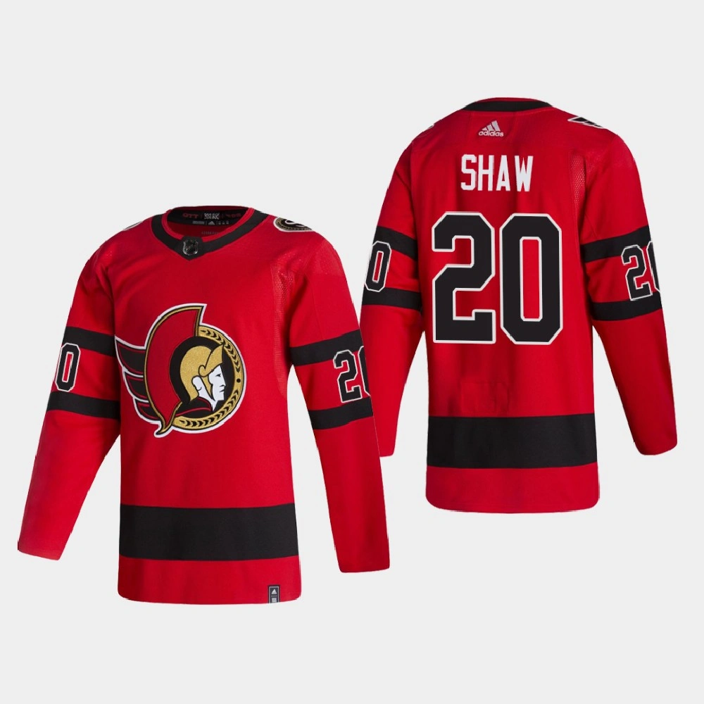 Men's Ottawa Senators Logan Shaw #20 2021 Season Reverse Retro Authentic Pro Special Edition Red Jersey