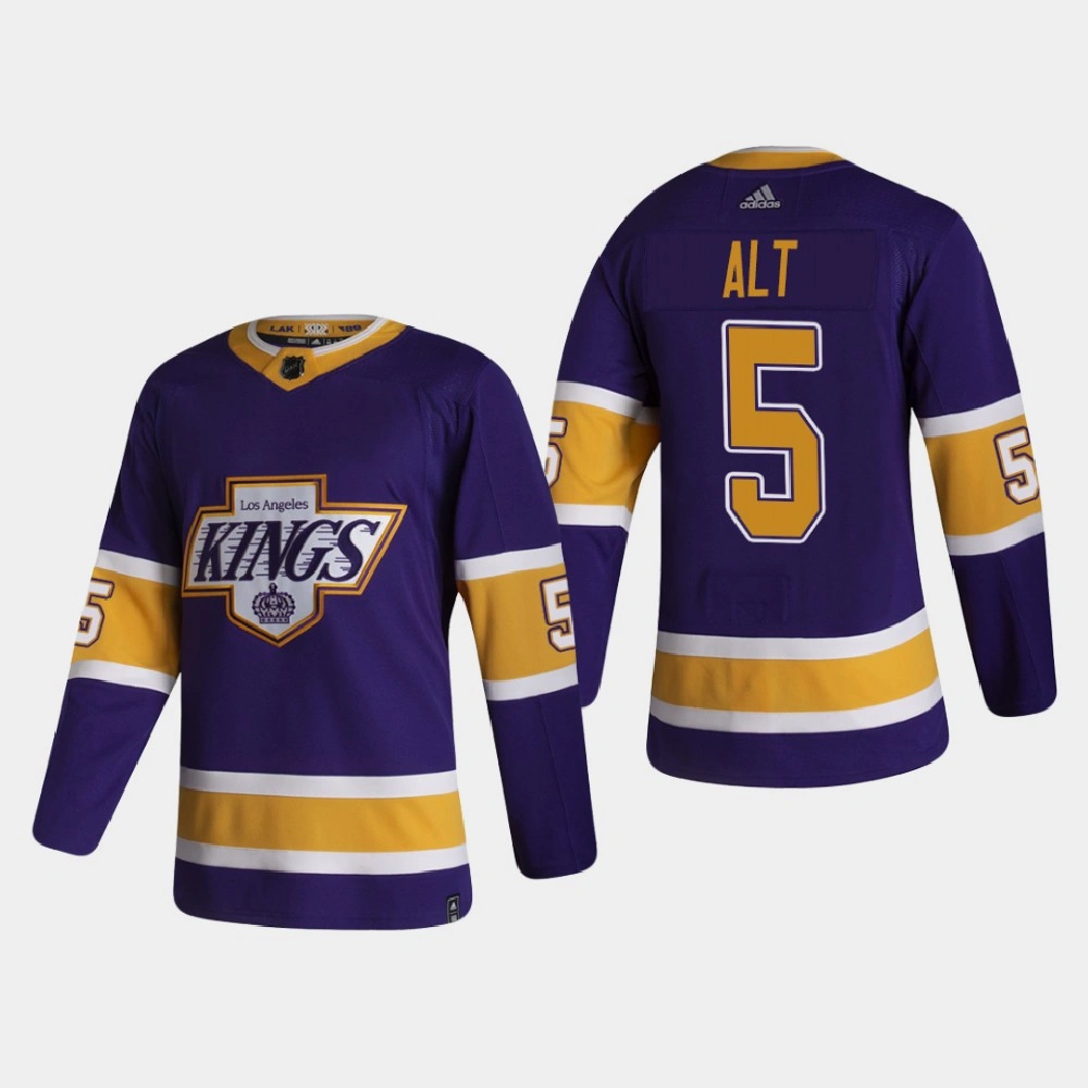 Men's Los Angeles Kings Mark Alt #5 2021 Season Reverse Retro Authentic Special Edition Purple Jersey Men's Los Angeles Kings Mark Alt #5 2021 Season Reverse Retro Authentic Special Edition Purple Jersey