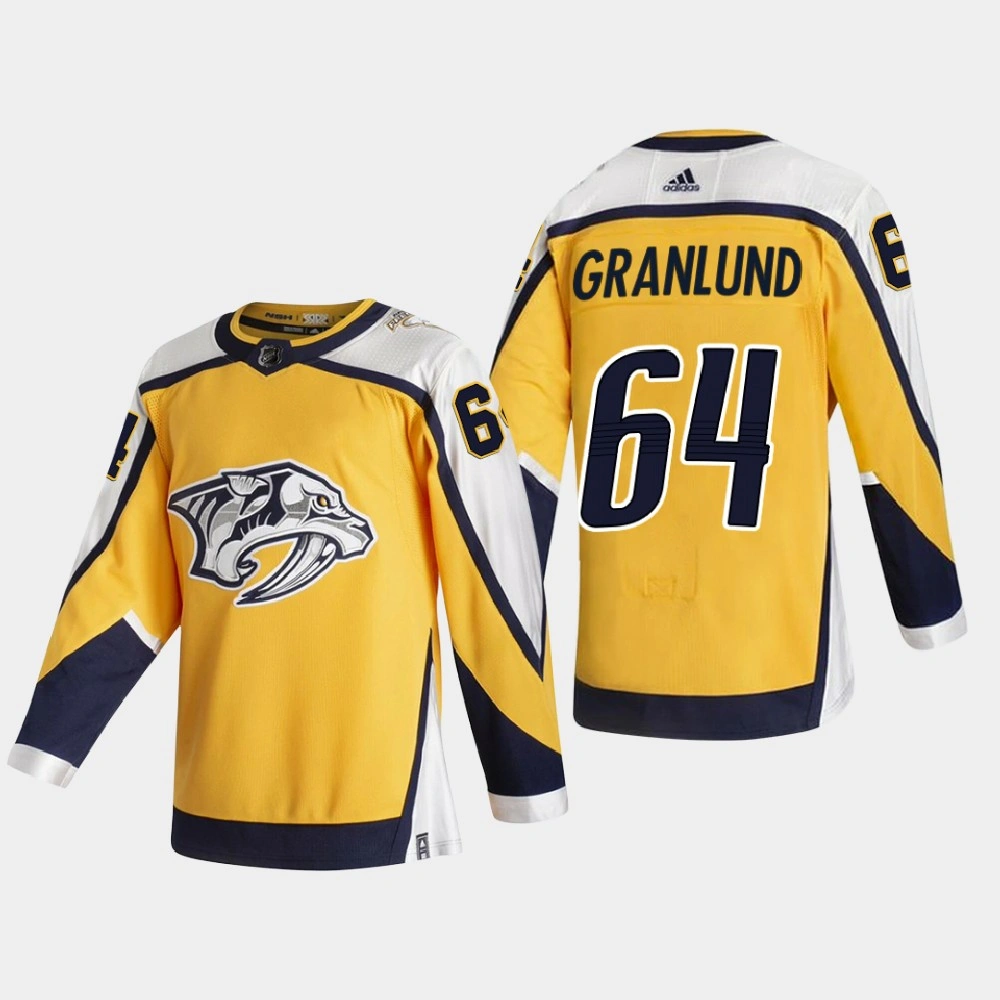 Women's Nashville Predators Mikael Granlund #64 2021 Season Reverse Retro Special Edition Authentic Gold Jersey