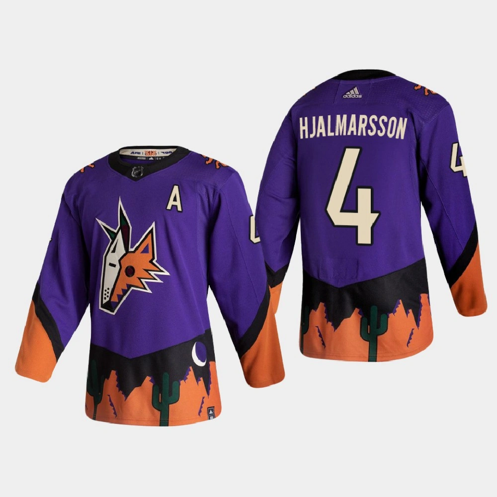Women's Arizona Coyotes Niklas Hjalmarsson #4 2021 Season Reverse Retro Authentic Special Edition Purple Jersey