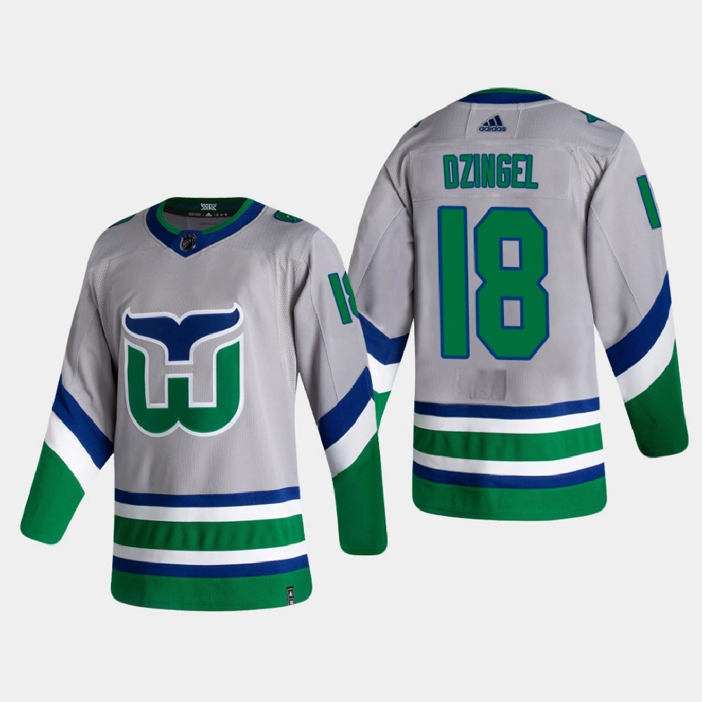 Women's Carolina Hurricanes Ryan Dzingel #18 2021 Season Reverse Retro Authentic Green Jersey