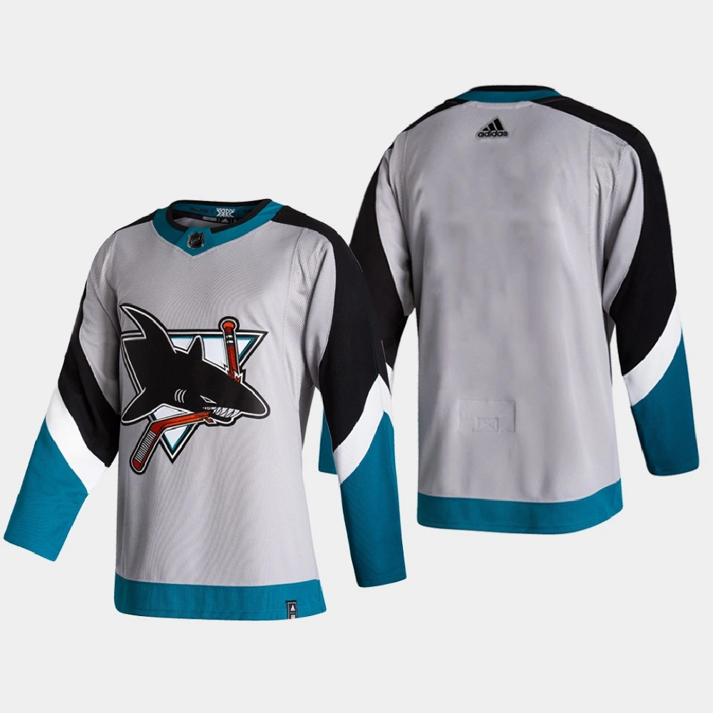 Men San Jose Sharks 2021 Season Reverse Retro Special Edition Authentic Gray Jersey