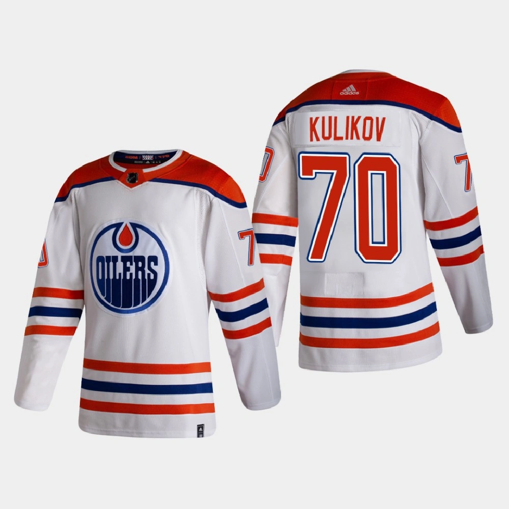 Youth Edmonton Oilers Dmitry Kulikov #70 2021 Season Reverse Retro Authentic White Jersey