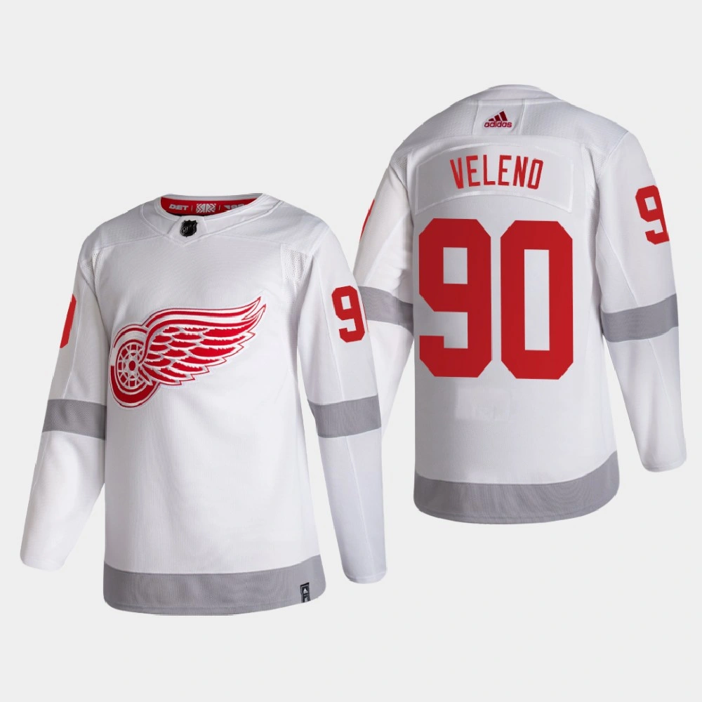 Men's Detroit Red Wings Joe Veleno #90 2021 Season Reverse Retro Authentic White Jersey Men's Detroit Red Wings Joe Veleno #90 2021 Season Reverse Retro Authentic White Jersey