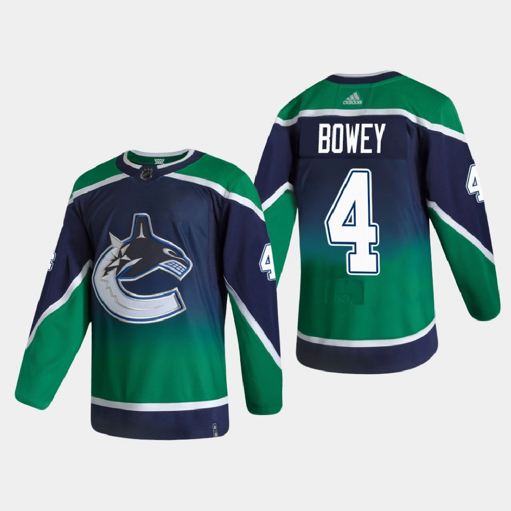 Youth Vancouver Canucks Madison Bowey #4 2021 Season Reverse Retro Authentic Green Jersey