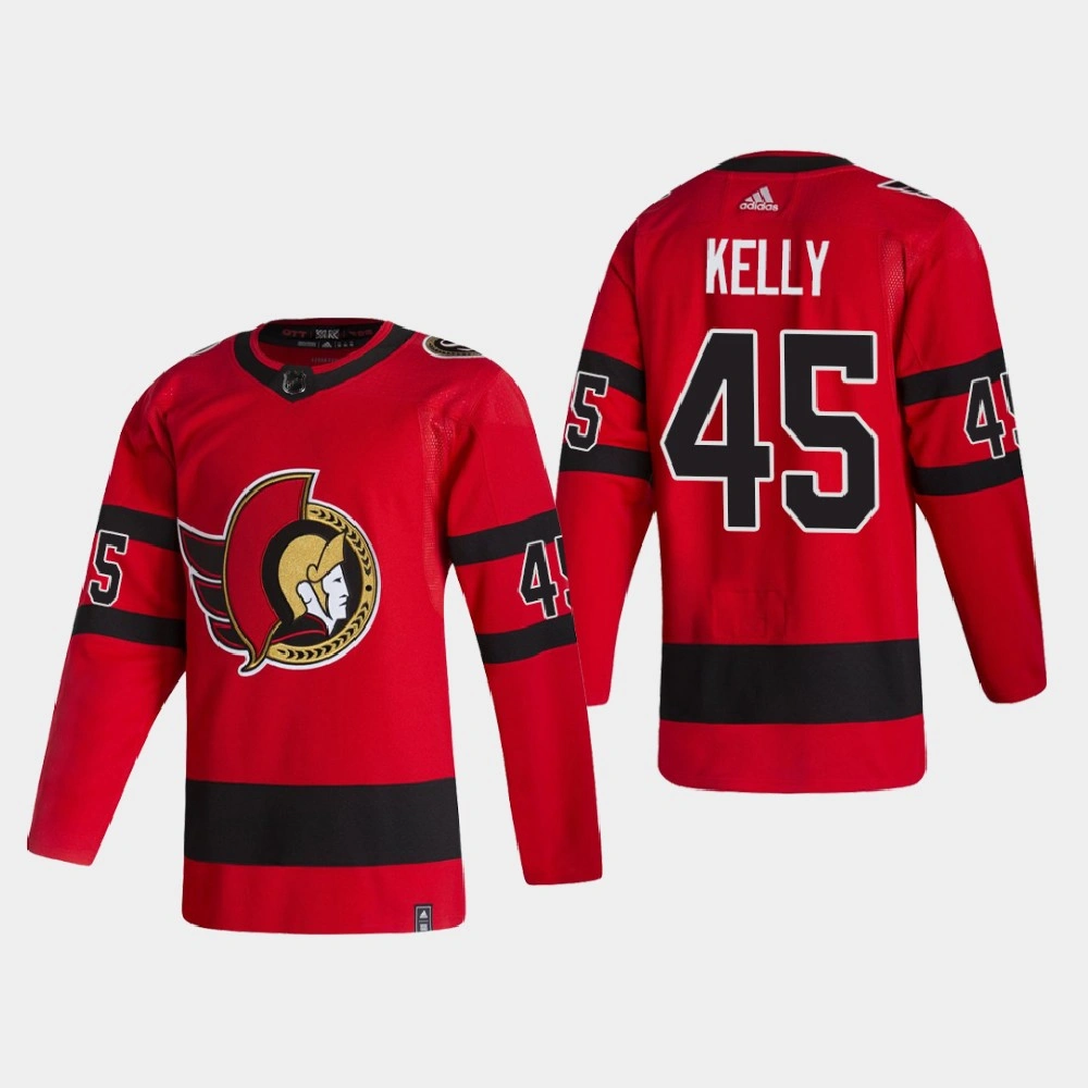Youth Ottawa Senators Parker Kelly #45 2021 Season Reverse Retro Authentic Red Jersey