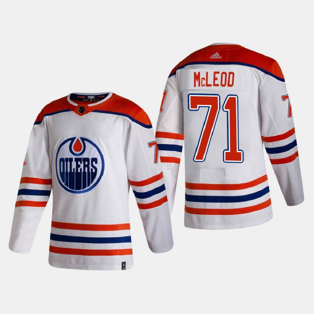 Youth Edmonton Oilers Ryan McLeod #71 2021 Season Reverse Retro Authentic White Jersey