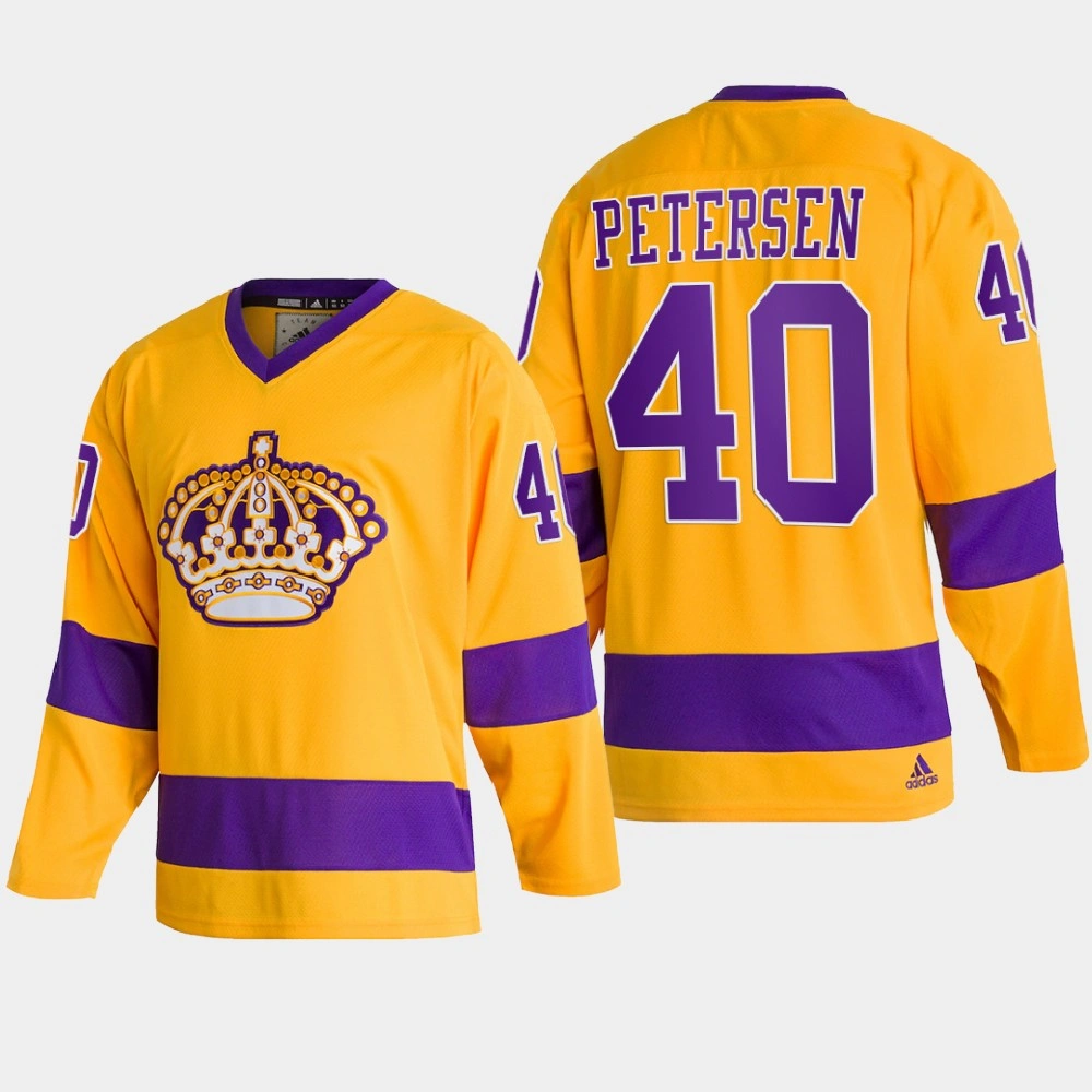 Youth Los Angeles Kings Cal Petersen #40 Team Classics Gold 2022 Jersey Throwback