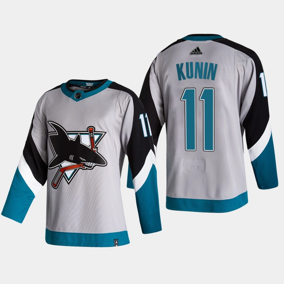 Luke Kunin San Jose Sharks Reverse Retro Grey Breakaway Player Jersey
