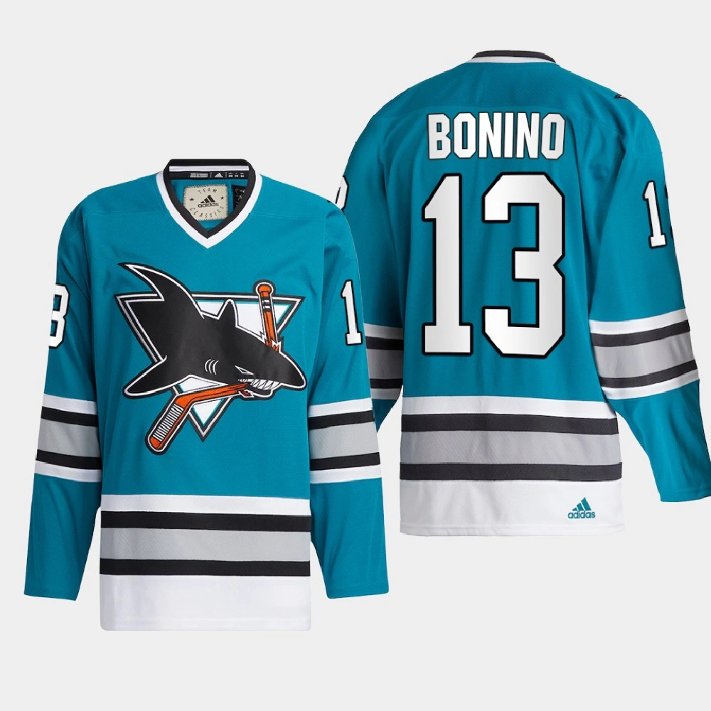 Women's San Jose Sharks Nick Bonino #13 Team Classics Teal 2022 Jersey Authentic
