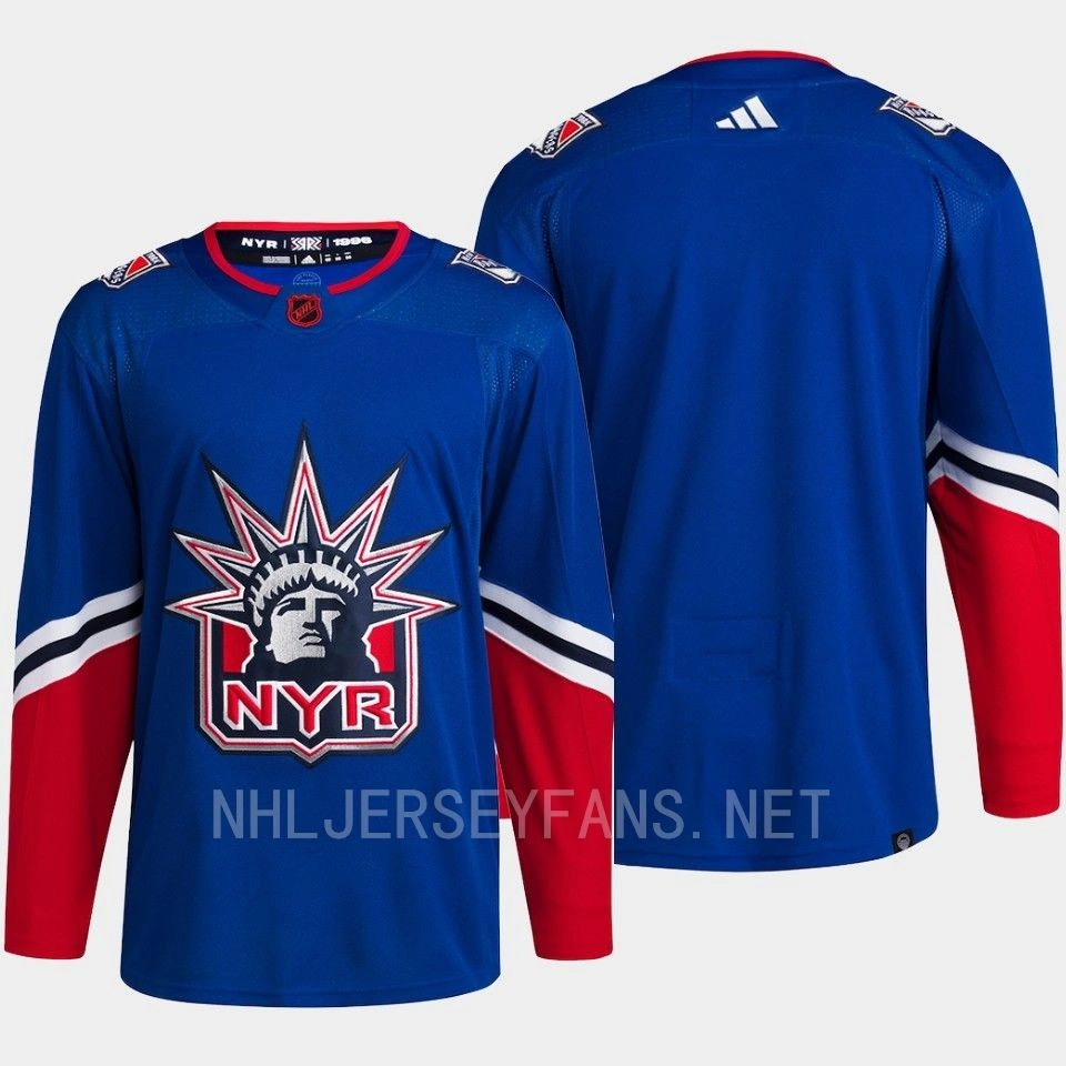 Men New York Rangers Reverse Retro 2.0 Authentic Primegreen Royal Blank Jersey 2022