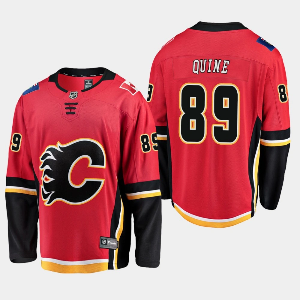 Women's Calgary Flames Alan Quine #89 2019 Home Breakaway Player Red Jersey Women's Calgary Flames Alan Quine #89 2019 Home Breakaway Player Red Jersey