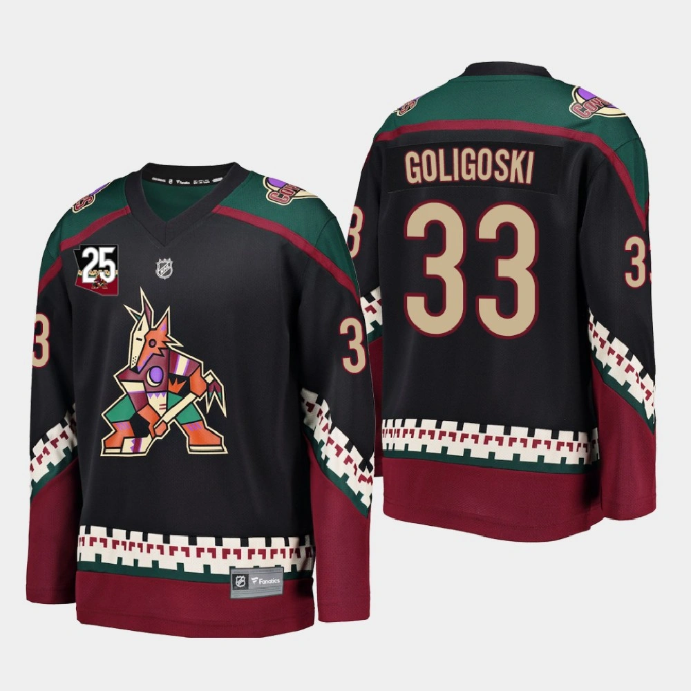 Arizona Coyotes #33 Alex Goligoski 2020-21 25th Anniversary Kachina Alternate Black Jersey Arizona Coyotes #33 Alex Goligoski 2020-21 25th Anniversary Kachina Alternate Black Jersey