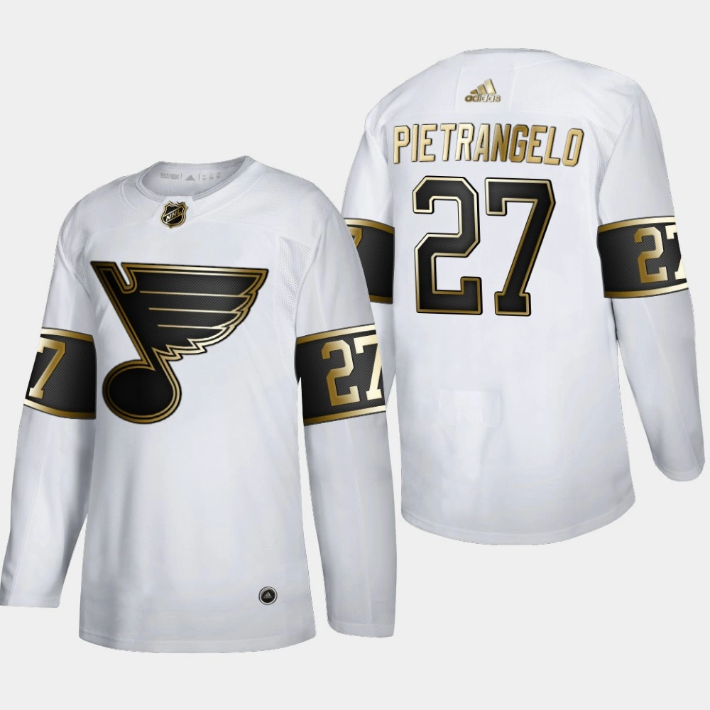 Youth St. Louis Blues Alex Pietrangelo #27 NHL Golden Edition White Authentic Jersey Youth St. Louis Blues Alex Pietrangelo #27 NHL Golden Edition White Authentic Jersey