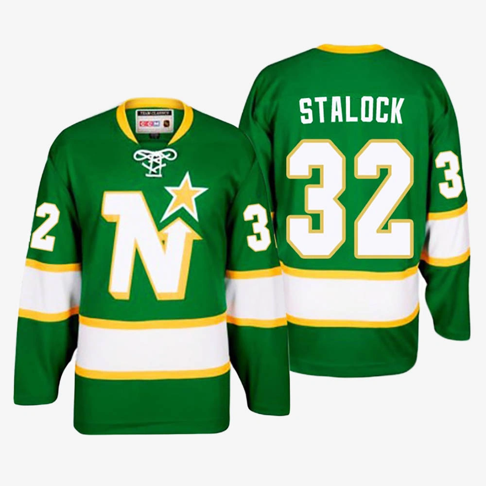 Alex Stalock Minnesota Wild Green Minnesota North Stars Throwback Jersey