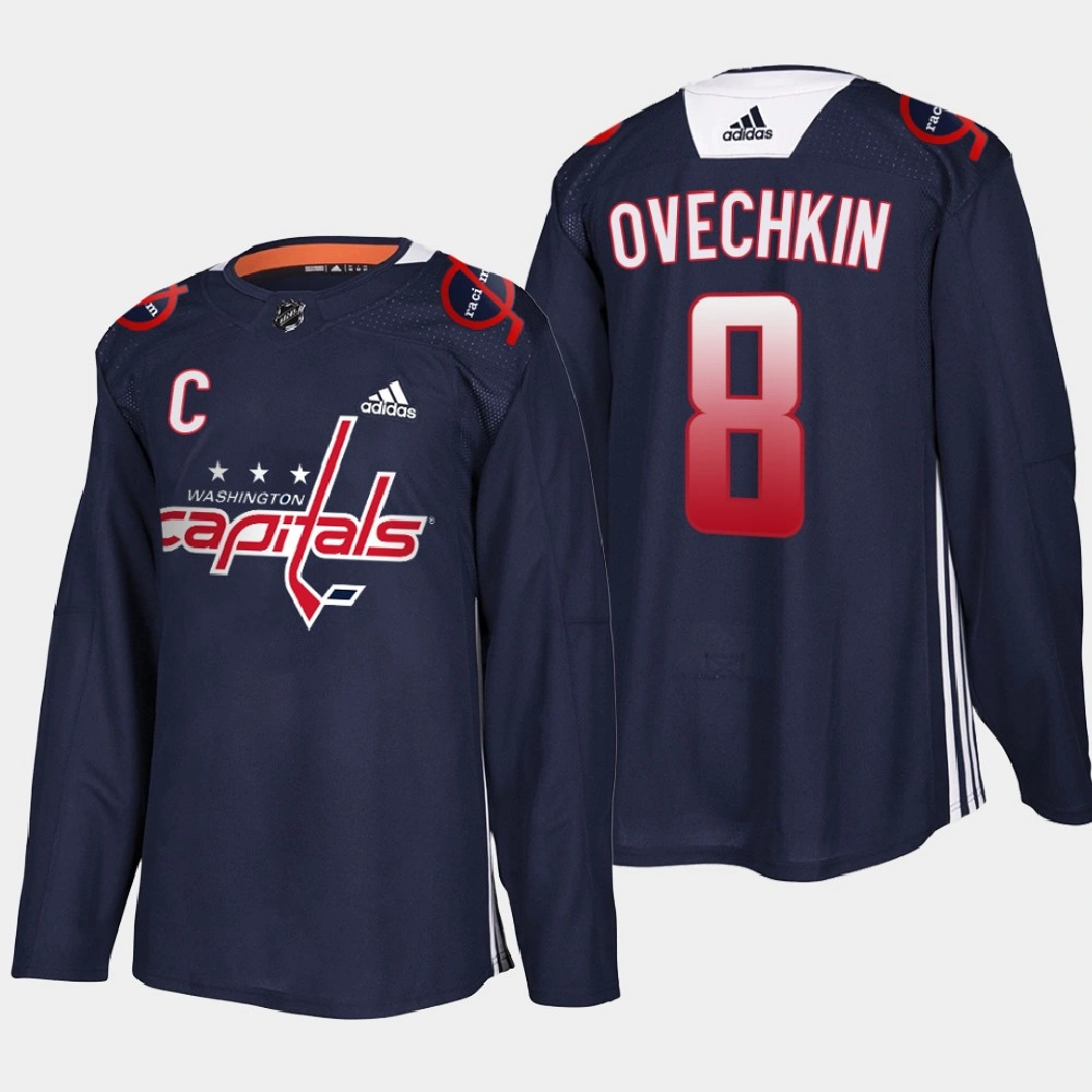 Men's Washington Capitals Alexander Ovechkin #8 Black History Night Navy Jersey