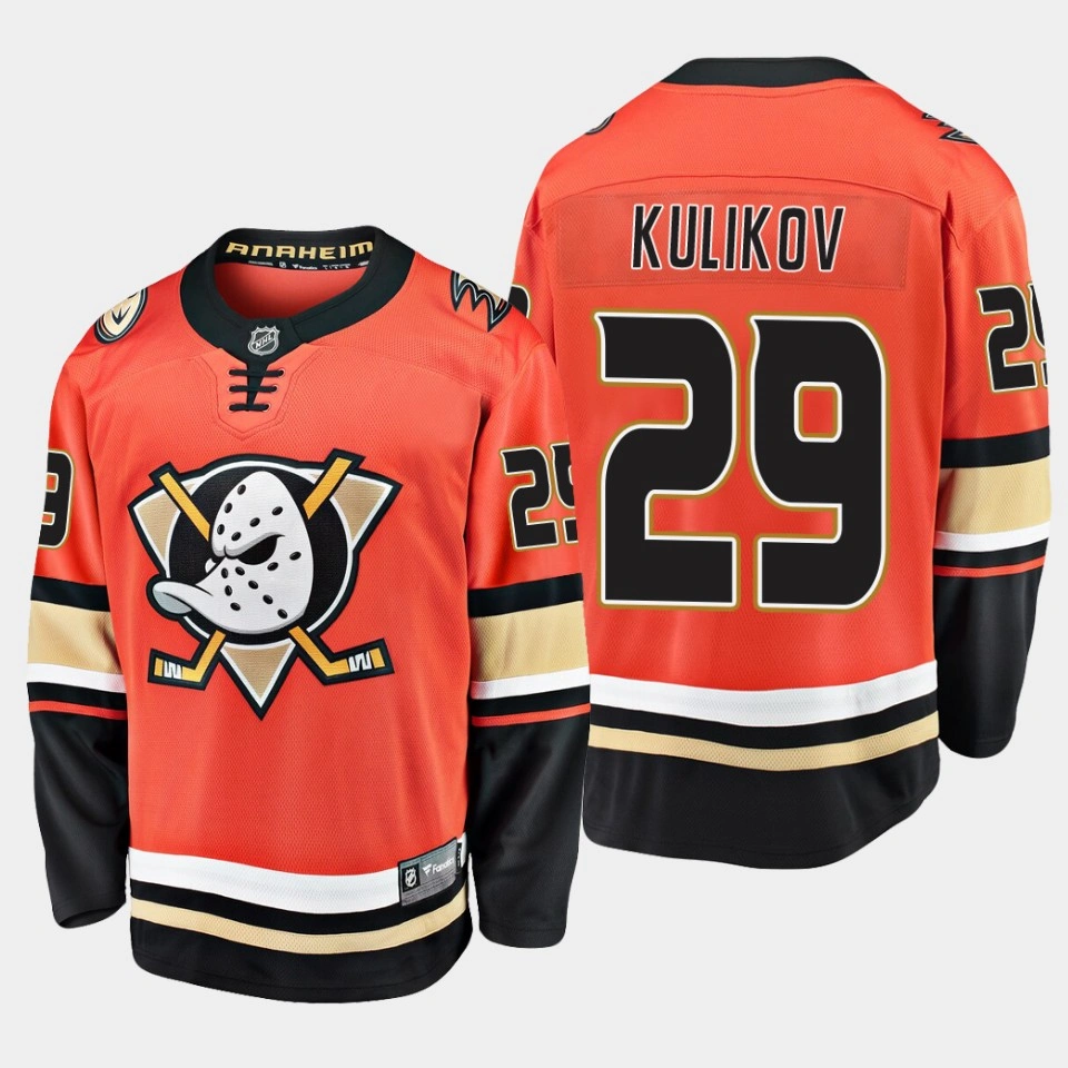 Anaheim Ducks Dmitry Kulikov Alternate Orange #29 Jersey Breakaway Player