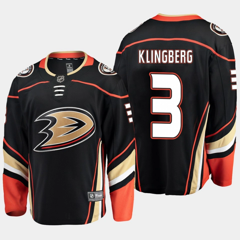 Youth Anaheim Ducks John Klingberg Alternate Black #3 Jersey Breakaway Player Youth Anaheim Ducks John Klingberg Alternate Black #3 Jersey Breakaway Player