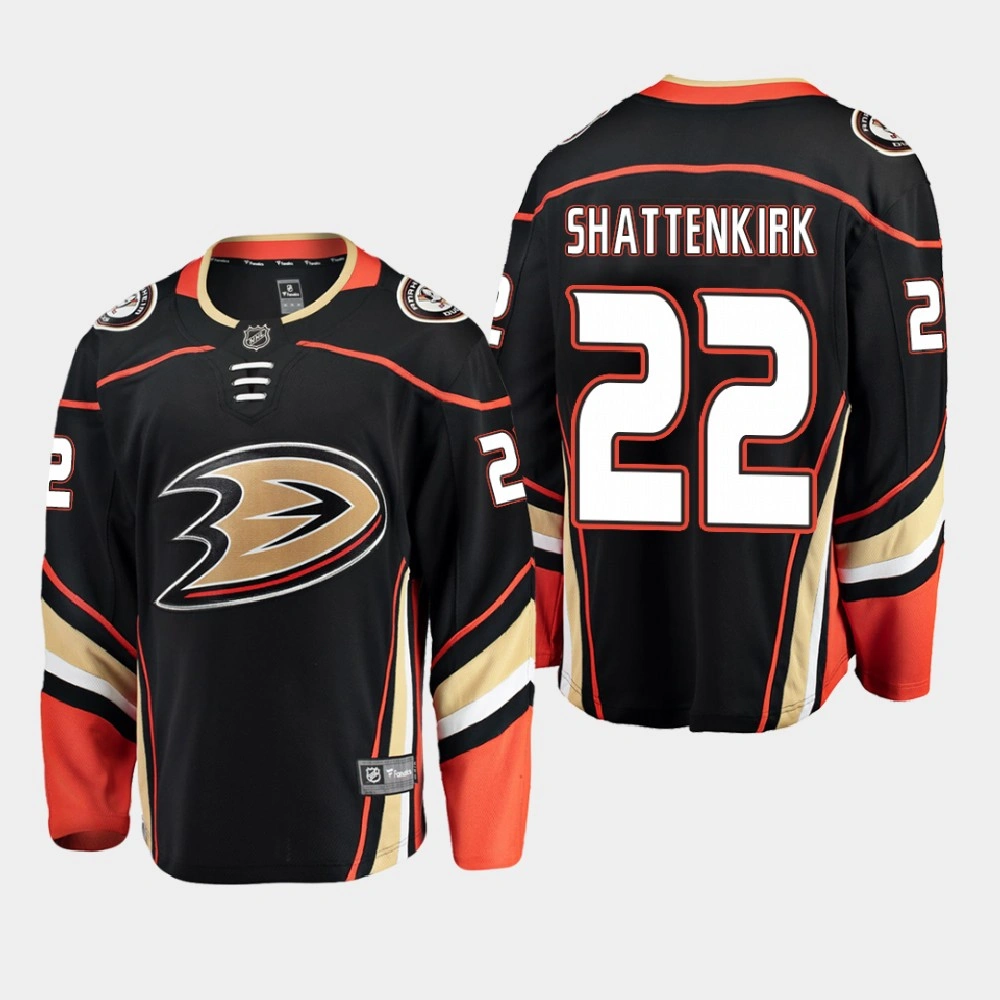 Youth Anaheim Ducks Kevin Shattenkirk #22 Home 2020-21 Breakaway Player Black Jersey Youth Anaheim Ducks Kevin Shattenkirk #22 Home 2020-21 Breakaway Player Black Jersey
