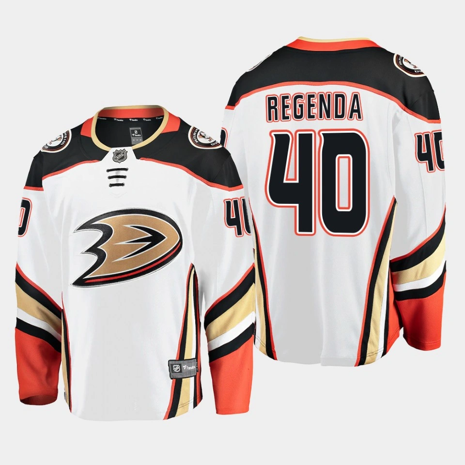 Youth Anaheim Ducks Pavol Regenda Away White #40 Jersey Breakaway Player