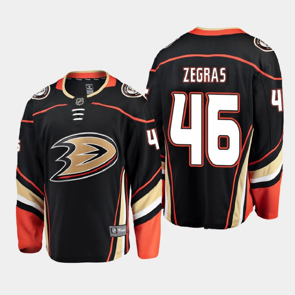 Women's Anaheim Ducks Trevor Zegras #46 Home 2021 Breakaway Black Jersey