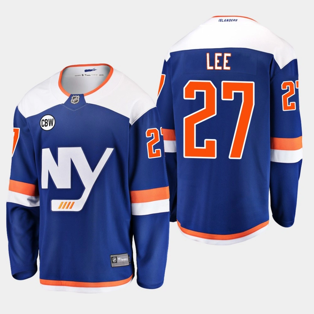 Men's New York Islanders Anders Lee #27 Blue 2019 Alternate Breakaway CBW Jersey