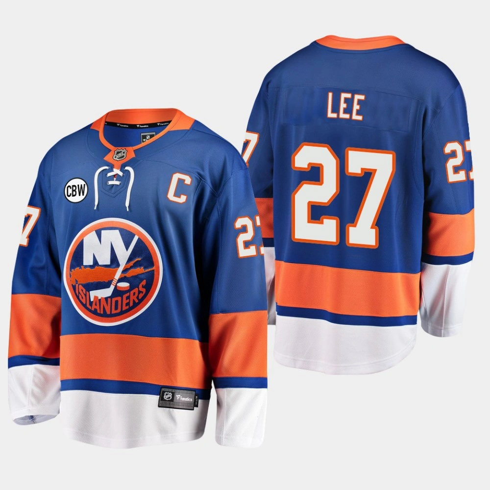 Men's New York Islanders Anders Lee #27 2018-19 Home Royal Premier CBW Jersey