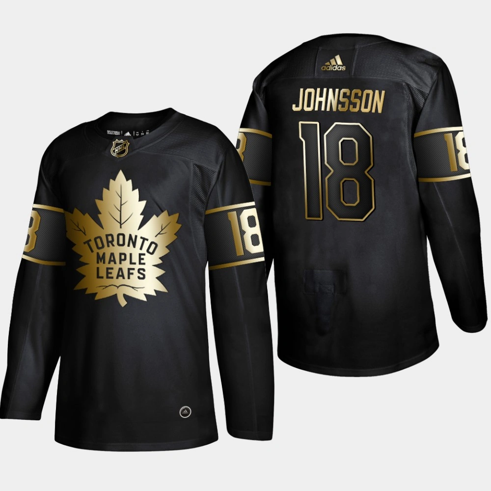 Youth Toronto Maple Leafs Andreas Johnsson #18 Black 2019 NHL Golden Edition Authentic Player Jersey Youth Toronto Maple Leafs Andreas Johnsson #18 Black 2019 NHL Golden Edition Authentic Player Jersey