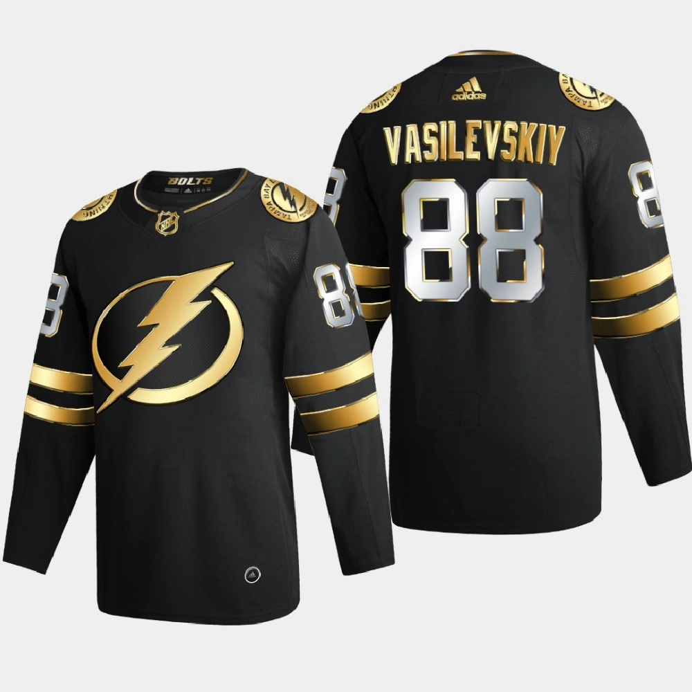 Men's Tampa Bay Lightning Andrei Vasilevskiy #88 2020-21 Authentic Golden Limited Edition Jersey - Black Men's Tampa Bay Lightning Andrei Vasilevskiy #88 2020-21 Authentic Golden Limited Edition Jersey - Black