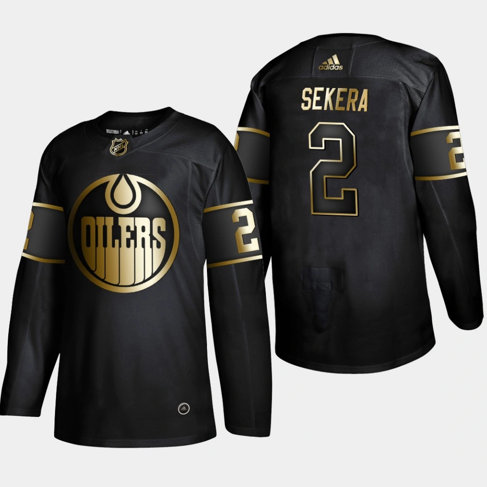 Women's Edmonton Oilers Andrej Sekera #2 2019 NHL Golden Edition Authentic Player Jersey - Black