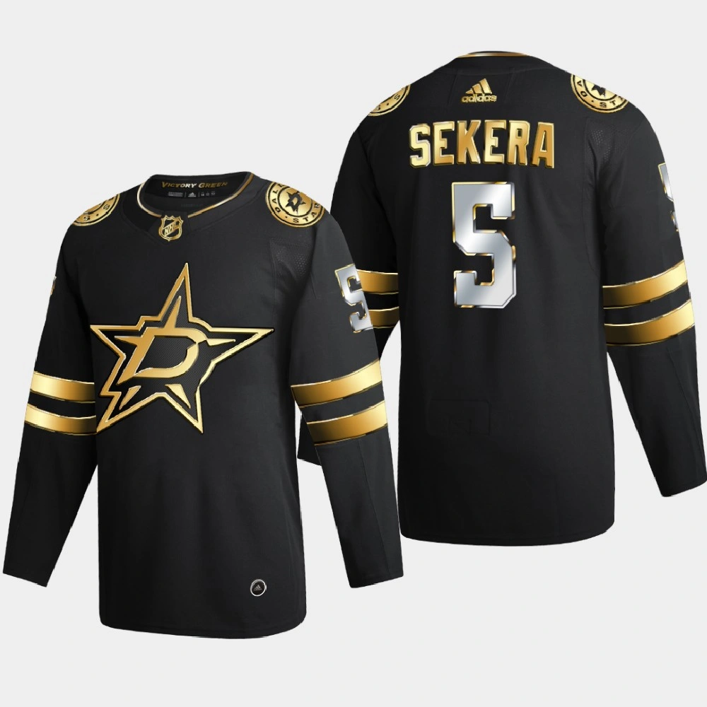 Women's Dallas Stars Andrej Sekera #5 2020-21 Authentic Golden Limited Edition Jersey - Black Women's Dallas Stars Andrej Sekera #5 2020-21 Authentic Golden Limited Edition Jersey - Black