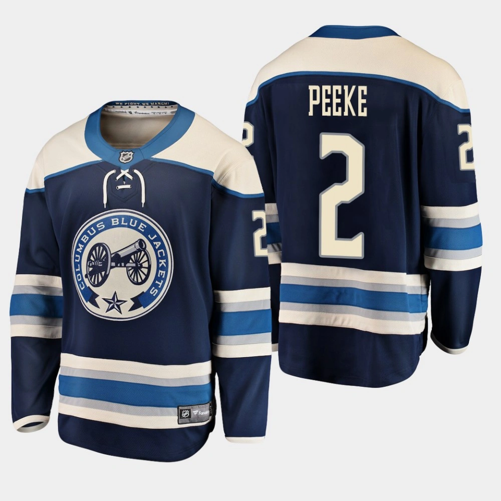 Women's Columbus Blue Jackets Andrew Peeke 2019 Alternate Breakaway Player Navy Jersey Women's Columbus Blue Jackets Andrew Peeke 2019 Alternate Breakaway Player Navy Jersey