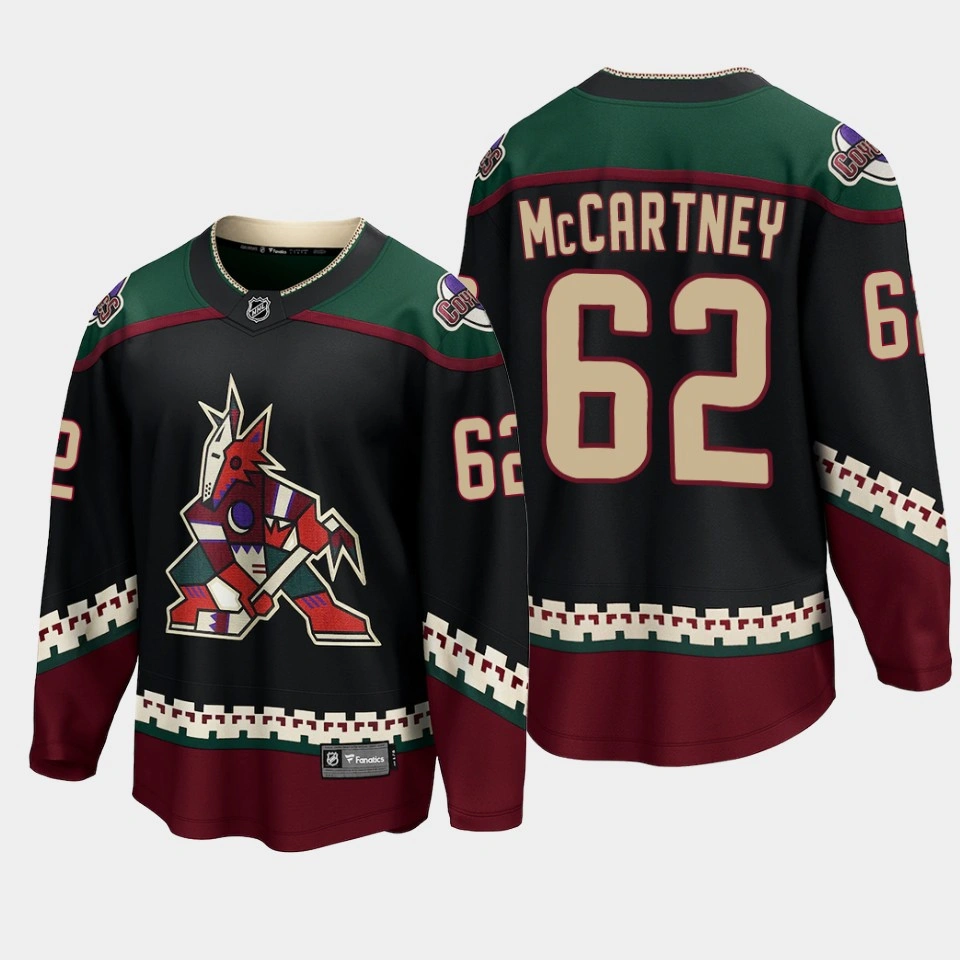 Arizona Coyotes Ben McCartney Home Black #62 Jersey Breakaway Player
