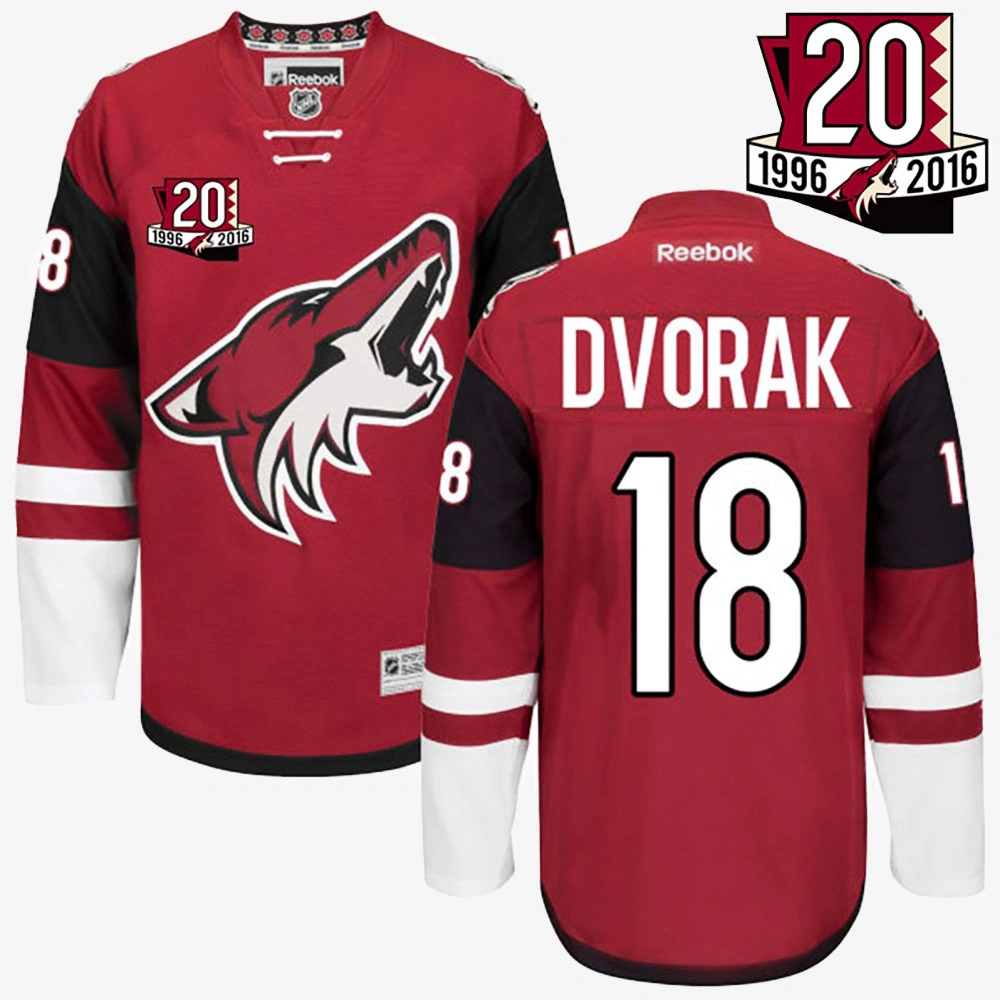 Women's Christian Dvorak Arizona Coyotes Maroon 20th Anniversary Jersey - Maroon