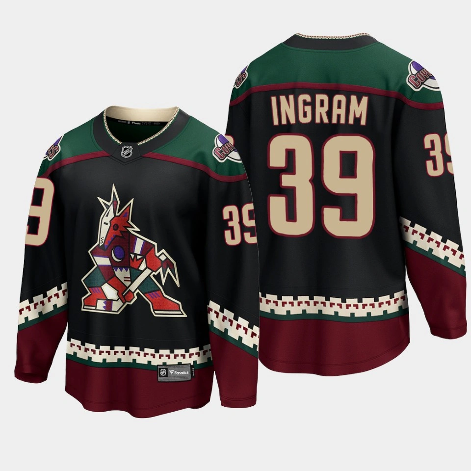 Arizona Coyotes Connor Ingram Home Black #39 Jersey Breakaway Player Arizona Coyotes Connor Ingram Home Black #39 Jersey Breakaway Player