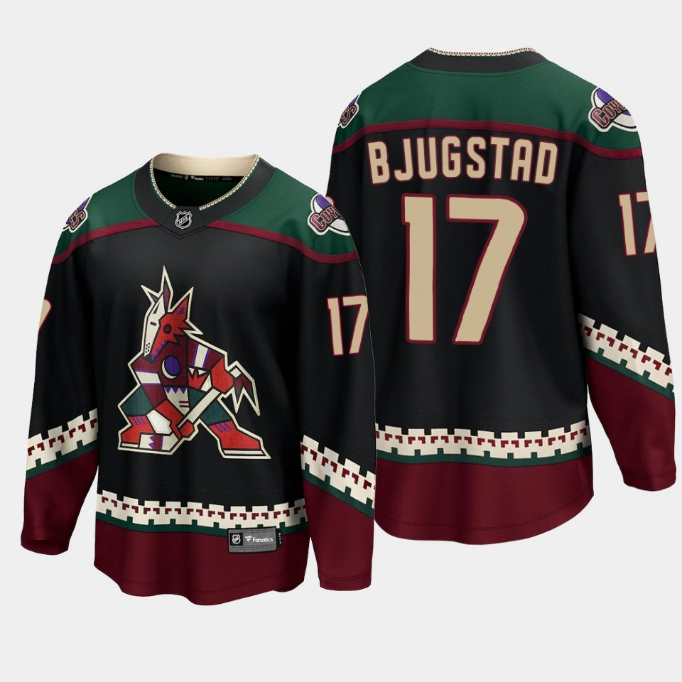 Arizona Coyotes Nick Bjugstad Home Black #17 Jersey Breakaway Player