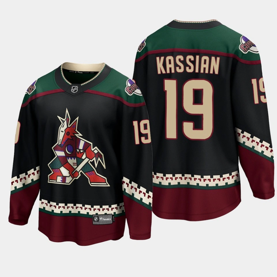 Arizona Coyotes Zack Kassian Home Black #19 Jersey Breakaway Player