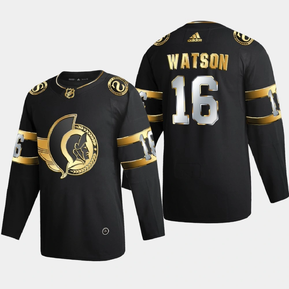 Women's Ottawa Senators Austin Watson #16 2020-21 Authentic Golden Limited Edition Jersey - Black Women's Ottawa Senators Austin Watson #16 2020-21 Authentic Golden Limited Edition Jersey - Black