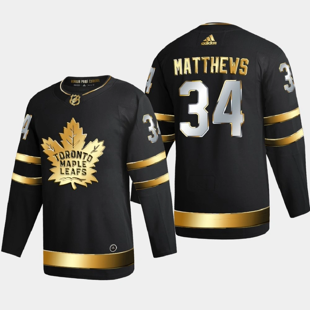 Men Toronto Maple Leafs Auston Matthews #34 2020-21 Authentic Golden Limited Edition Jersey - Black