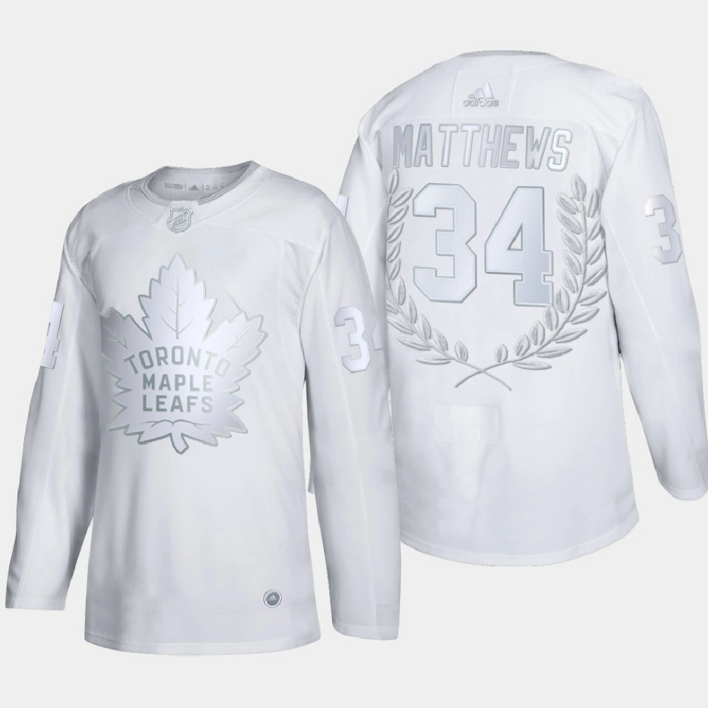 Women's Toronto Maple Leafs Auston Matthews #34 Calder Memorial Trophy White Award Jersey Women's Toronto Maple Leafs Auston Matthews #34 Calder Memorial Trophy White Award Jersey