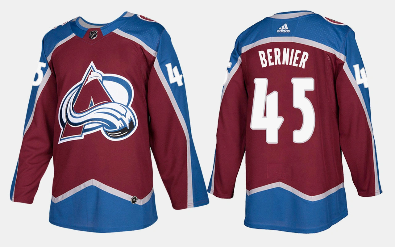 Colorado Avalanche #45 Jonathan Bernier Home Burgundy Jersey