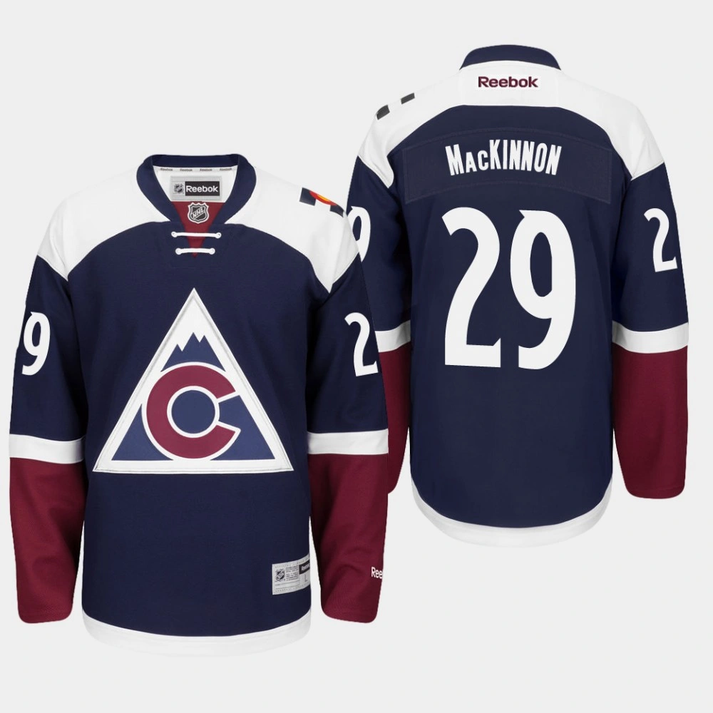 Colorado Avalanche #29 Nathan MacKinnon Alternate Premier Reebok Navy Blue Jersey