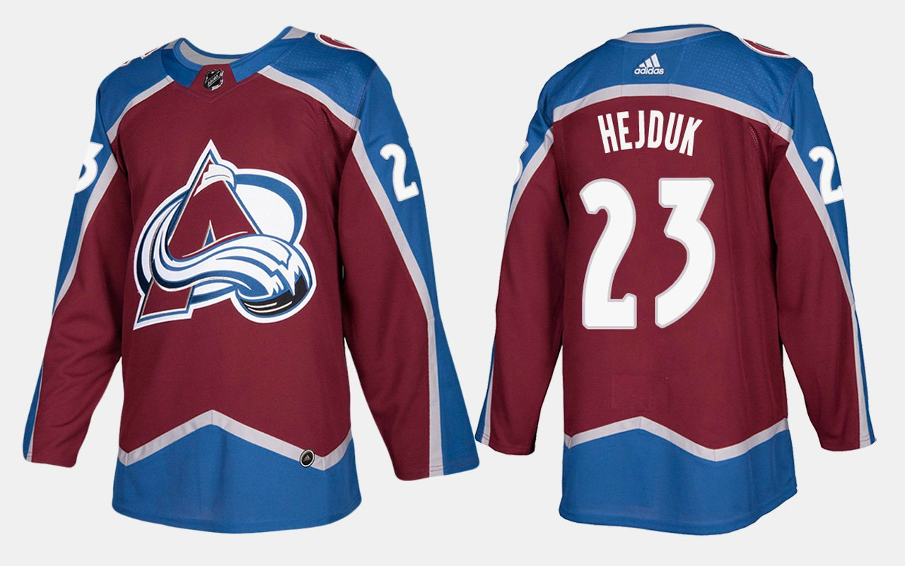 Women's Colorado Avalanche #23 Retired Milan Hejduk Home Burgundy Jersey Women's Colorado Avalanche #23 Retired Milan Hejduk Home Burgundy Jersey